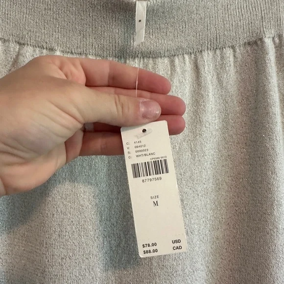 Anthropologie NWT Sparkle Embellished Gold/Cream Leg Slits Midi Skirt - Picture 2 of 5